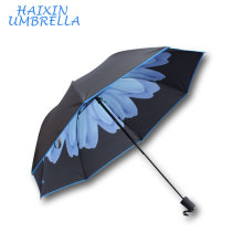 Factory Wholesale Custom Photo Flower Print Inside Summer Taobao Umbrella With Anti UV For Advertisement